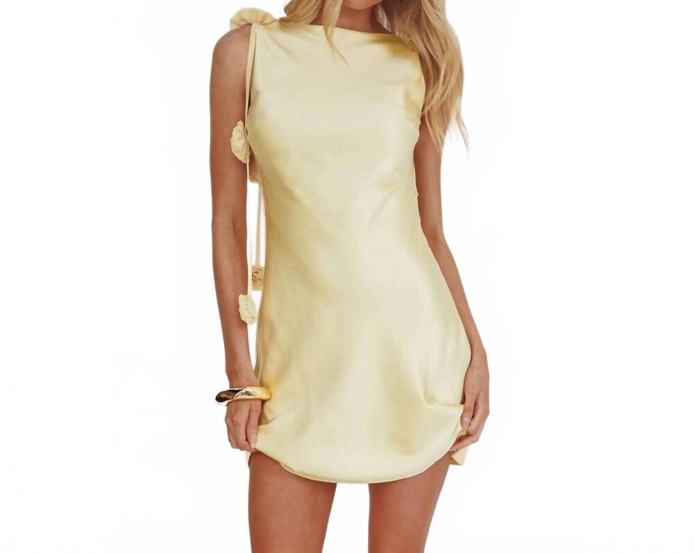 NEW ONE AND ONLY COLLECTIVE lemon shore mini dress in butter